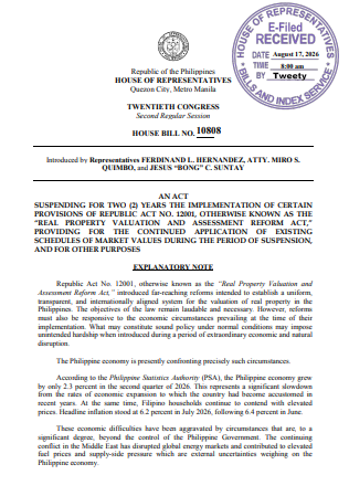 3 mambabatas, itinutulak ang 2-taong suspension sa RPVARA
