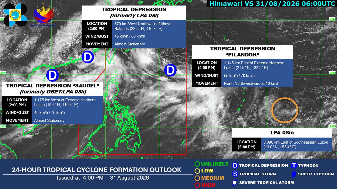 Pilandok lumalakas, posibleng maging bagyo bukas (Set.1)